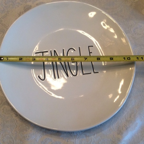 Rae Dunn ceramic JINGLE Plate - Picture 2 of 2